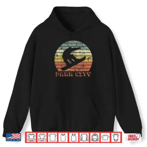 Hoodie Park City Utah Snowboard Retro Sunset Vintage Shirt