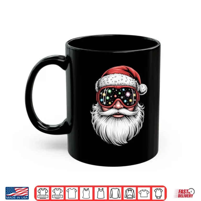 Magical Snowboarding Ski Goggles Santa Christmas Shirt 3 Mug Magical Snowboarding Ski Goggles Santa Christmas Shirt