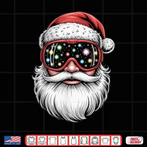 Design Magical Snowboarding Ski Goggles Santa Christmas Shirt