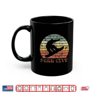 Mug Park City Utah Snowboard Retro Sunset Vintage Shirt