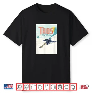 Retro Taos Ski Valley New Mexico Skiing Snowboarding Shirt