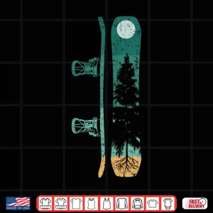 Design Pine Tree Snowboard Snowboarding Shirt