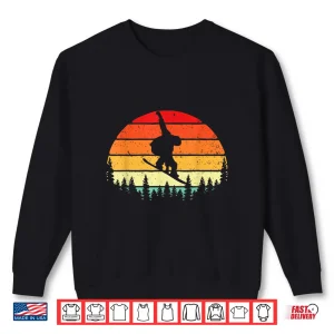 Sweatshirt Retro Sunset Snowboarder Snowboarding Wintersports Lover Shirt