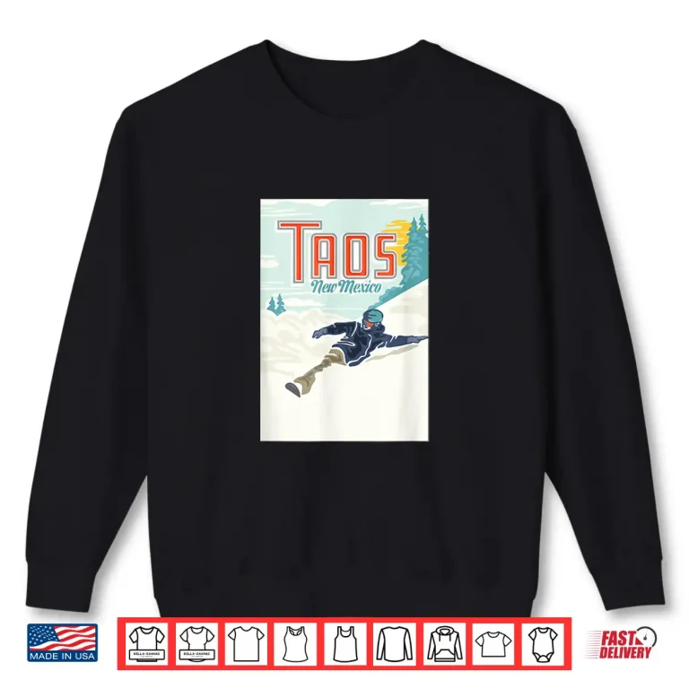 Sweatshirt Retro Taos Ski Valley New Mexico Skiing Snowboarding Shirt
