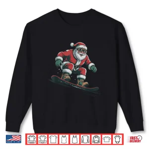 Sweatshirt Santa Snowboarding Christmas Holiday Retro Vintage 90s Shirt