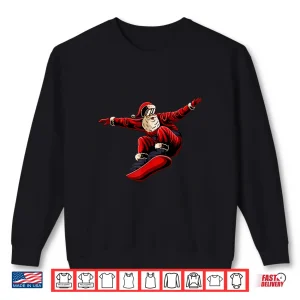 Sweatshirt Santa Snowboarding Christmas Pajama Snowboard Sport X Mas Shirt