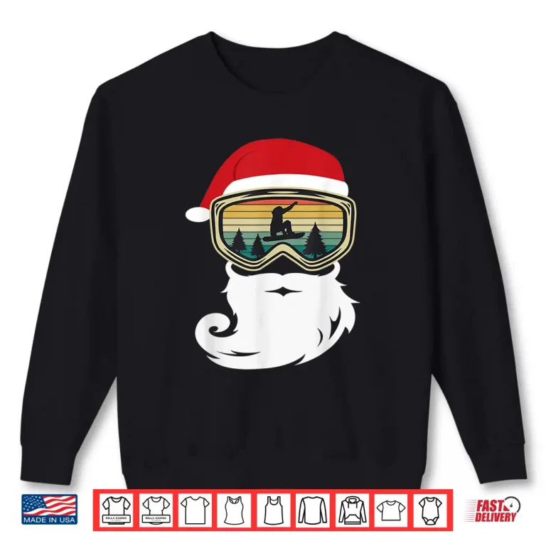 Sweatshirt Snowboard Christmas as Santa Claus snowboarder Shirt