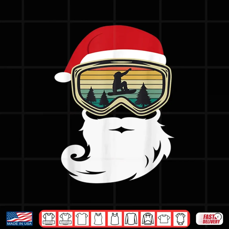 Design Snowboard Christmas as Santa Claus snowboarder Shirt