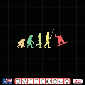 Design Snowboard Evolution Snowboarder Winter Snowboarding Gift Shirt