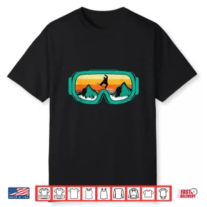 Snowboard Retro Goggles Wintersports Lover Snowboarder Shirt