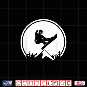 Design Snowboard Shirt Snowboarding Silhouette Big Air Shirt