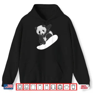 Hoodie Snowboarding Shirt Snowboarding Panda Funny Gift Tshirt