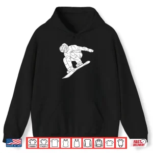 Hoodie Snowboarding Snow Mountain Winter Sport Funny Snowboarder Shirt