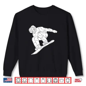 Sweatshirt Snowboarding Snow Mountain Winter Sport Funny Snowboarder Shirt