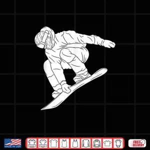 Design Snowboarding Snow Mountain Winter Sport Funny Snowboarder Shirt