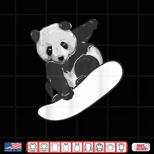 Design Snowboarding Shirt Snowboarding Panda Funny Gift Tshirt