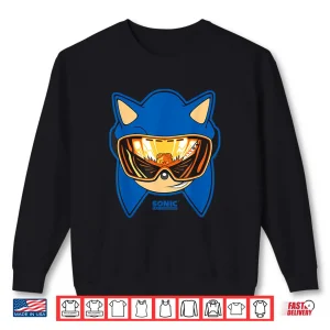 Sweatshirt Sonic The Hedgehog Snowboarding Visor Cool Face Shot Shirt