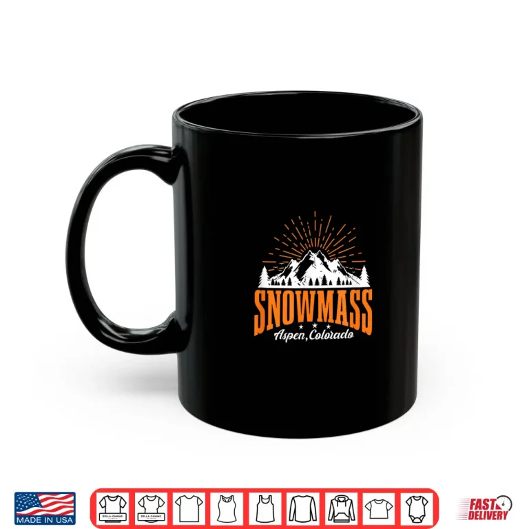Mug Snowmass Aspen Colorado Ski Mountain Skiing Snowboarding Shirt