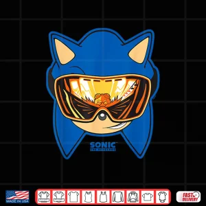 Design Sonic The Hedgehog Snowboarding Visor Cool Face Shot Shirt