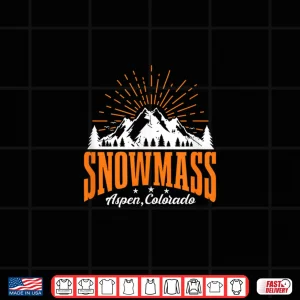 Design Snowmass Aspen Colorado Ski Mountain Skiing Snowboarding Shirt