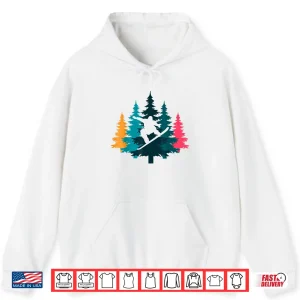 Hoodie Vintage Pine Snowboard TShirt Snowboarding Shirt