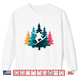 Sweatshirt Vintage Pine Snowboard TShirt Snowboarding Shirt