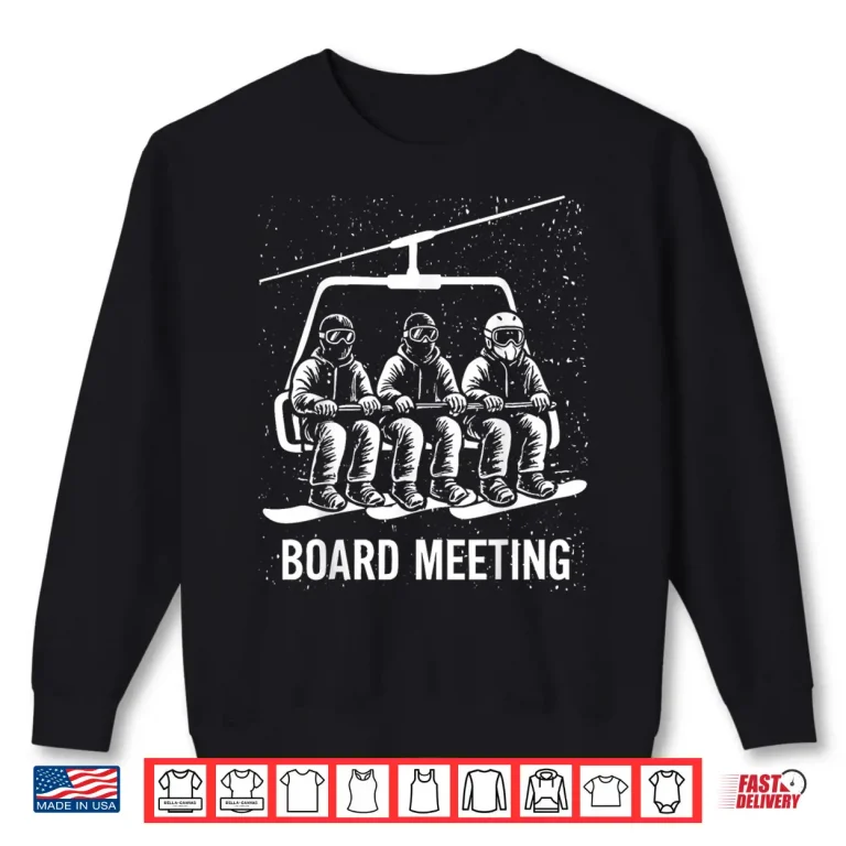 Sweatshirt Vintage Snowboard Meeting Snowboarding Vacation Skiing Shirt