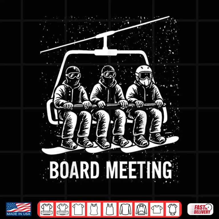 Design Vintage Snowboard Meeting Snowboarding Vacation Skiing Shirt