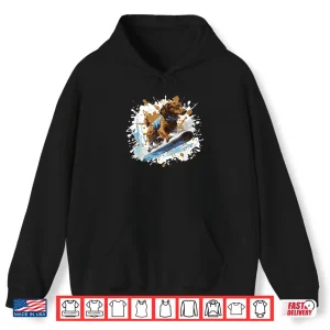 Hoodie Dachshund Dog Snowboarding Animal Snowboard Shirt