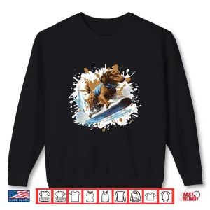 Sweatshirt Dachshund Dog Snowboarding Animal Snowboard Shirt