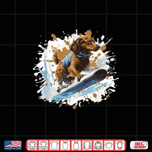 Design Dachshund Dog Snowboarding Animal Snowboard Shirt