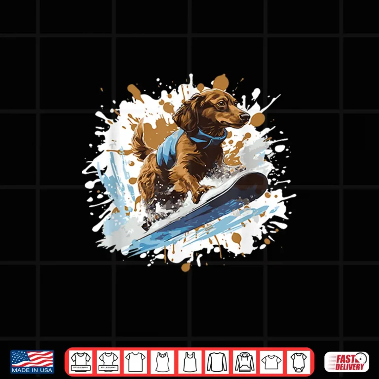 Design Dachshund Dog Snowboarding Animal Snowboard Shirt