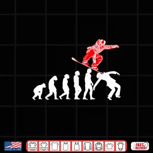 Design EVOLUTION SNOWBOARDER SNOWBOARDING mountain SNOWBOARD SPORTS Shirt