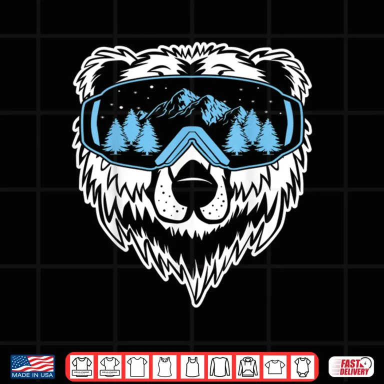 Design Grizzly Bear Snowboard Goggles Skiing Snow Winter Mask Shirt