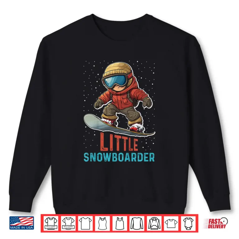 Sweatshirt Kids Snowboarding LITTLE SNOWBOARDER Funny Toddlers Shirt