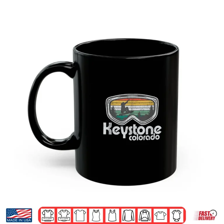 Mug Keystone Snowboarding Retro Colorado Mountain Snowboard Gift Shirt