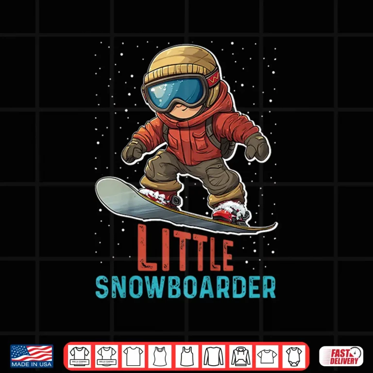 Design Kids Snowboarding LITTLE SNOWBOARDER Funny Toddlers Shirt