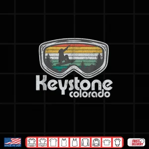 Design Keystone Snowboarding Retro Colorado Mountain Snowboard Gift Shirt