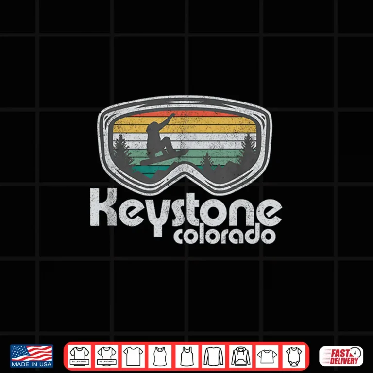 Design Keystone Snowboarding Retro Colorado Mountain Snowboard Gift Shirt
