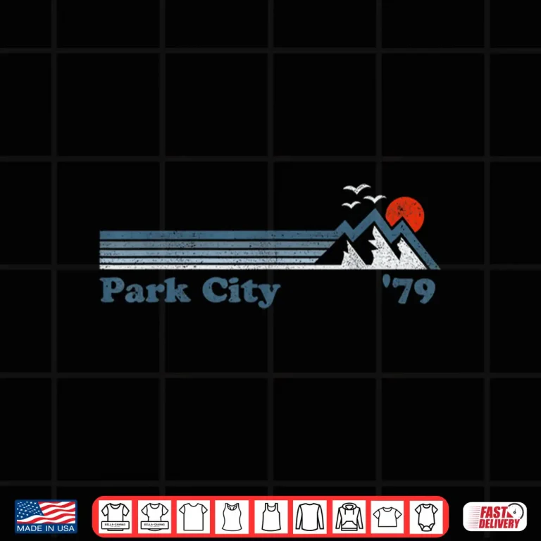 Design Retro Park City Ski Resort Utah Snowboard Mountain Gift Shirt
