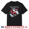 Santa Claus Snowboarding Merry Christmas Winter Holiday Xmas Shirt