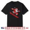 Santa Ride Snowboard Funny Christmas Freestyle Snowboarding Shirt