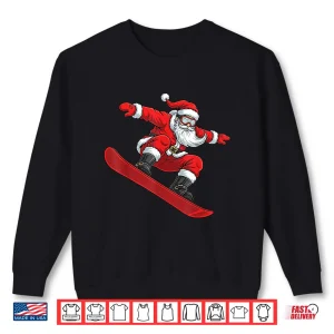 Sweatshirt Santa Ride Snowboard Funny Christmas Freestyle Snowboarding Shirt