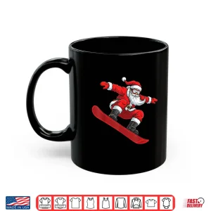 Mug Santa Ride Snowboard Funny Christmas Freestyle Snowboarding Shirt