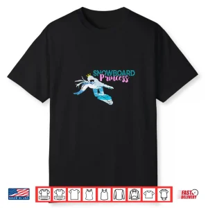 Snowboard Princess Crown Winter Snowboarder Snowboarding Shirt