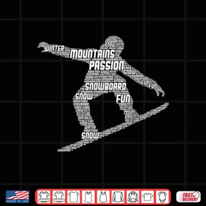 Design Snowboard Snowboarder Snowboarding Boys Men Kids Shirt