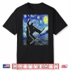 Snowboarding Starry Night Snowboard Van Gogh Shirt