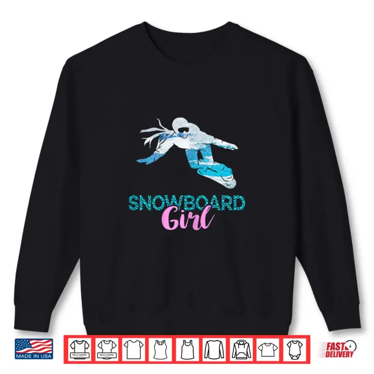 Sweatshirt Winter Sport Snowboard Girl Heart Snowboard Snowboarding Shirt