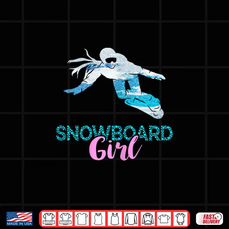 Design Winter Sport Snowboard Girl Heart Snowboard Snowboarding Shirt