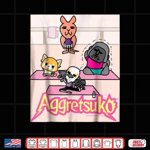 Design Aggretsuko Yoga Pose Tee Shirt